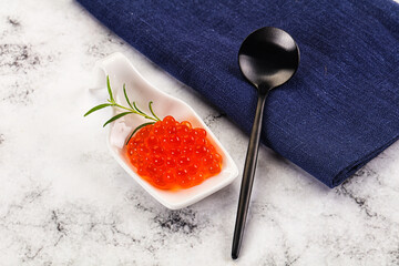 Luxury red caviar salmon fish