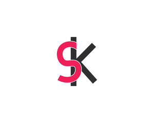 Creative Letter SK Logo Design Icon
