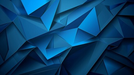 Blue geometric banner design background that is abstract