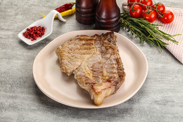 Grilled pork neck juicy steack