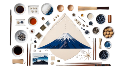 mount art fuji japanese landscape japan mountain cherry blossom pagoda digital artwork poster anime colourful red orange pink sky travel illustration