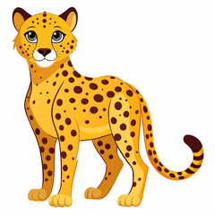 cheetah cartoon isolated