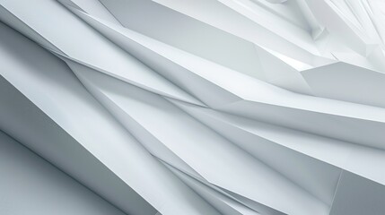 Obraz premium Abstract close-up: white layered plastic with sharp angles.