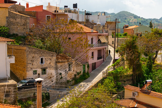 Colorful Archanes cretan village 