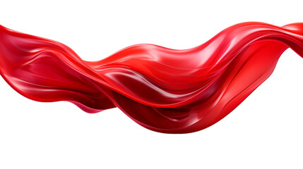 Red Brush Stroke Add-On on Transparent Background.