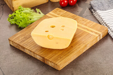 Gourmet Maasdam cheese with hole