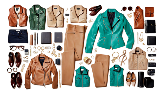 s women display stylish jackets jacket woman table fashion clothing style trendy outerwear clothes rack accessory colours texture material fall winter autumn season shopping closet outfit ensemble