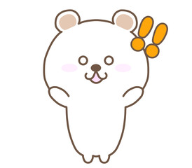 びっくりするしろくま