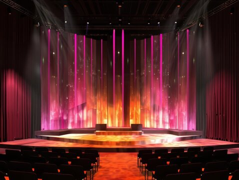 Lighting design to highlight anchors and guests on stage
