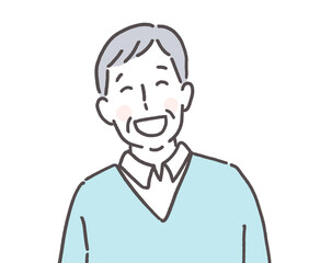 笑顔のシニア男性