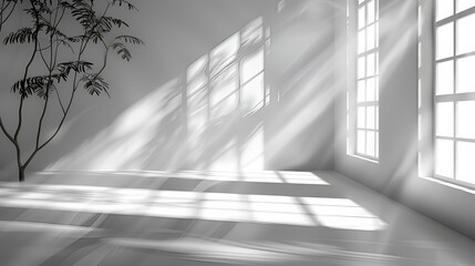 Natural light window blurred in a realistic and minimalistic way