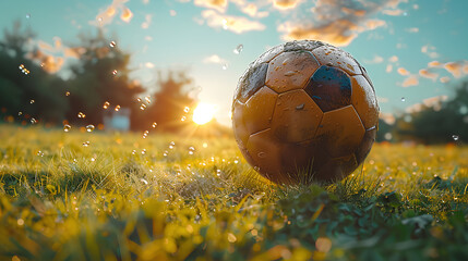 soccer sport game, fast ball kick
