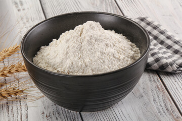 Wheat flour heap for bake