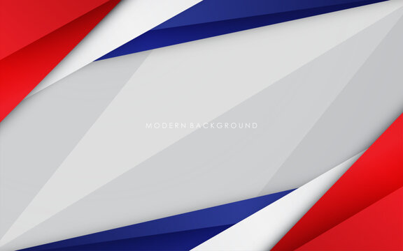 modern abstract white and red with blue color background