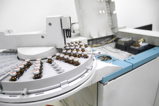 Mass detector coupled with GC/GC-MS - Gas Chromatography. Analytical laboratory.