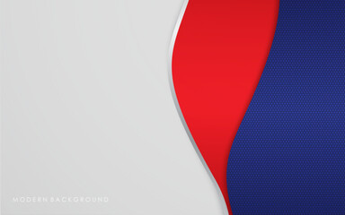 modern abstract white and red with blue color background