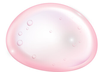 3d pink soap bubble collagen water ball