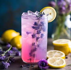 Lavender haze cocktail, fruity and floral and perfect for summer. With grapefruit, peach, and lavender flavors