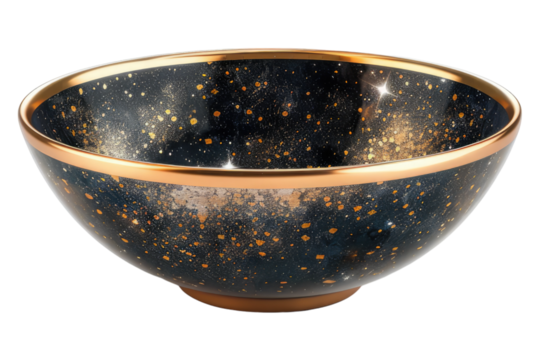 Cosmic celestial bowl isolated on transparent background - Powered by Adobe