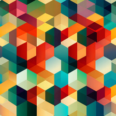 Geometric digital art seamless pattern, the design for apply a variety of graphic works