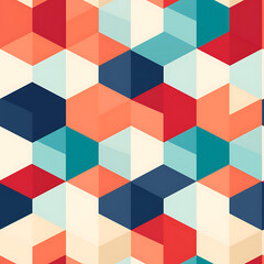 Geometric digital art seamless pattern, the design for apply a variety of graphic works