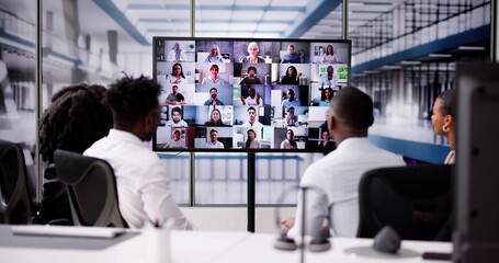 Businesspeople Having Video Conference