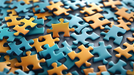 Jigsaw puzzle. Tiling puzzle. Puzzles parts. Symbol of