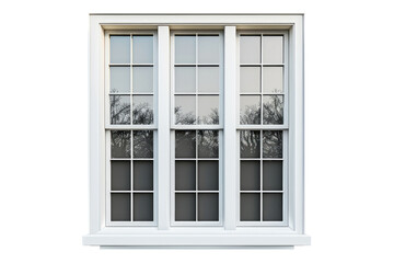 Real modern windows set isolated on transparent background