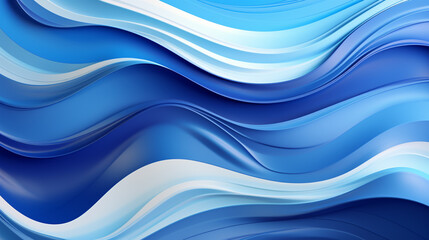 Abstract blue background with flowing curves reminiscent of ocean waves