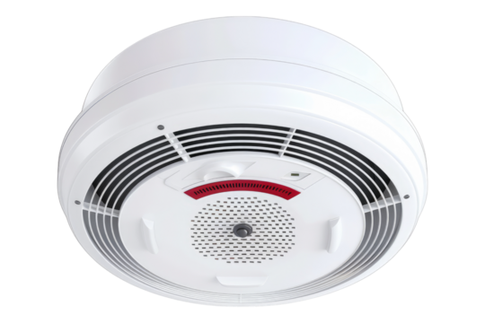 Smoke alarm isolated on transparent background