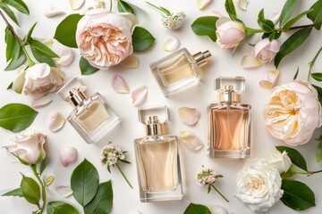 Play with artful citrus bouquet aesthetics in a perfume setting, where creative aroma and light elements blend in visually appealing olfactory art
