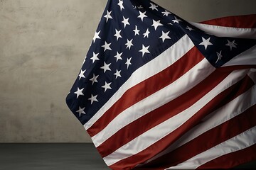 Obraz premium American Flag Template with Text Space