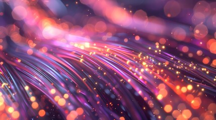 Explore the endless possibilities of data transmission technology with a vibrant illustration showcasing bundled fiber optic cables