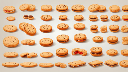 There are 36 cookies in the image. - Powered by Adobe