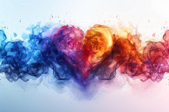 abstract background in colors and patterns for World Heart Rhythm Week - Powered by Adobe