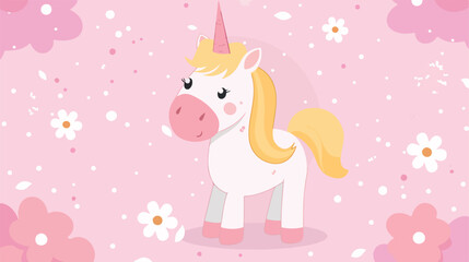 Baby shower card with cute horse style vector