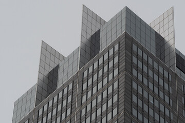 close up of office building in the city