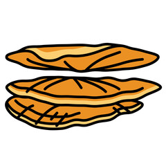 Chicken of the wood mushroom line icon