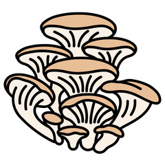 mushroom line icon