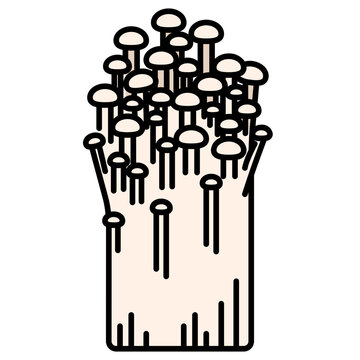 enokitake line icon