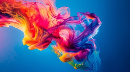 Vibrant abstract color explosion