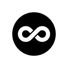 Infinity icon vector. Mobius loop shape illustration sign. unlimited symbol. forever logo.