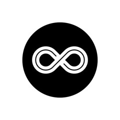 Infinity icon vector. Mobius loop shape illustration sign. unlimited symbol. forever logo.
