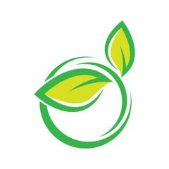 fresh leaf logo design for natural life