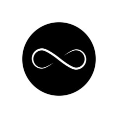 Infinity icon vector. Mobius loop shape illustration sign. unlimited symbol. forever logo.