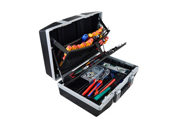 Elektriker/Handwerker  Werkzeugkoffer geöffnet 