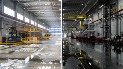 Industrial Manufacturing Facility Before and After Environmental Upgrades Based on LCA