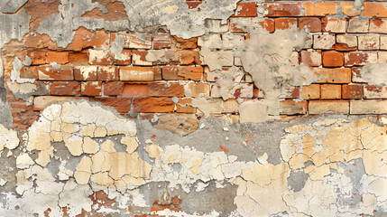 Old vintage brick and crack wall background