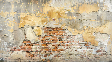 Old vintage brick and crack wall background