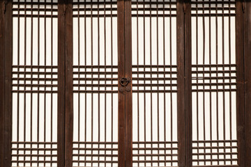 View of the traditional Korean door